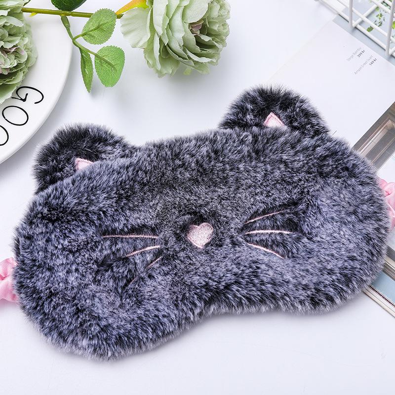 Cartoon Unicorn Sleep Mask Soft Plush Funny Animal Eye Masks Eyeshade Sleeping Mask for Girls and Adults Travel Eye Cover
