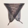 Retro rhombus triangular silk scarf strap fart curtain women's spring and summer fashion versatile stacked wear go out decorative jeans accessories