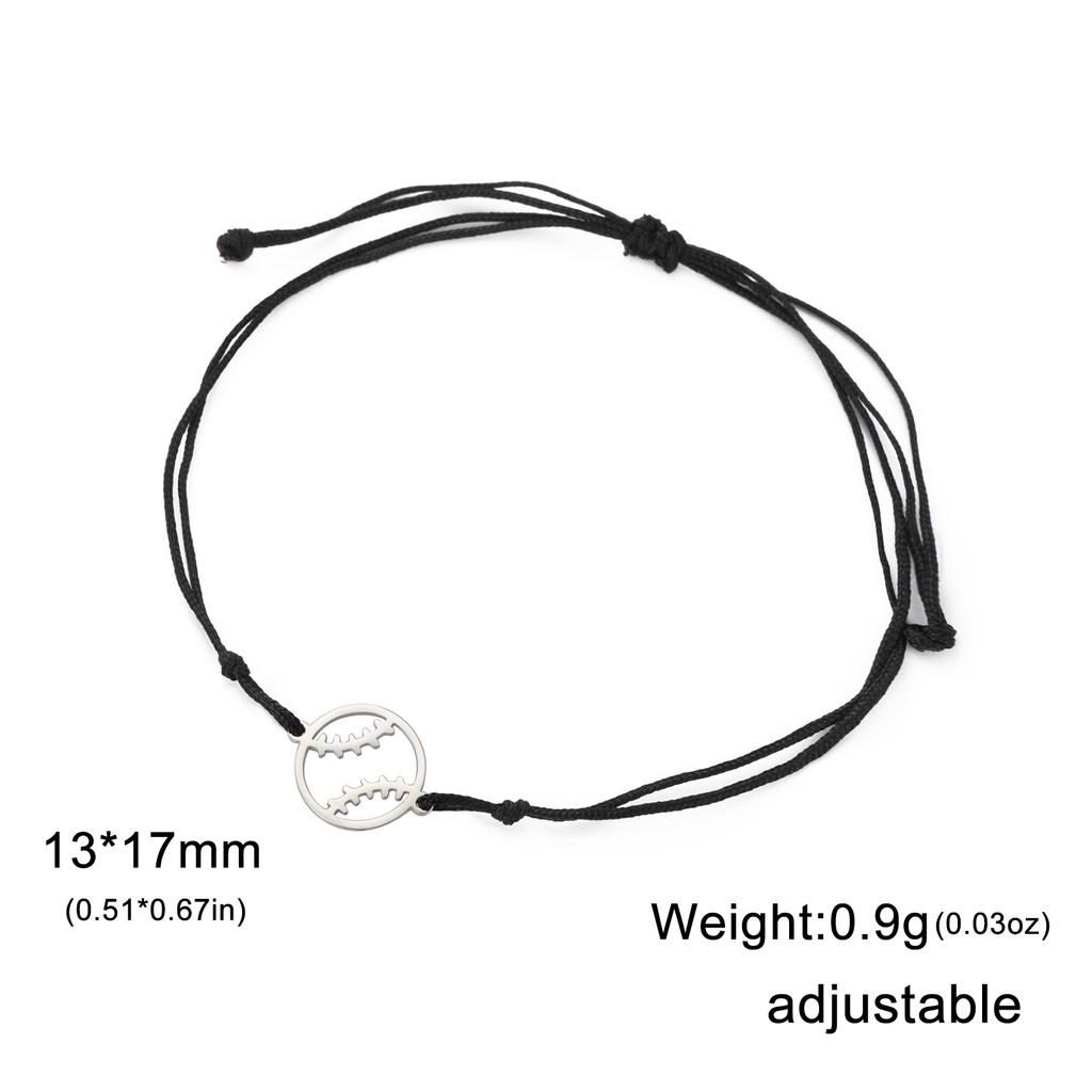 Teamer Braccialetto con Ciondolo Racchetta da Baseball Tennis Acciaio Inossidabile Braccialetto con Pallina Sportiva per Donne Ragazze Gioielli Casual Raffinati
