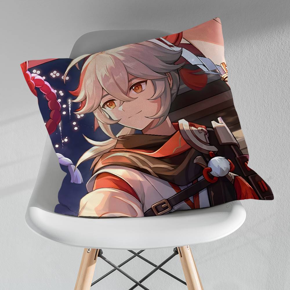 KKaedehara KKazuha Pillowcase for Sofa Room Office Decor Printing Merchandise AllMatch Cushion Cover
