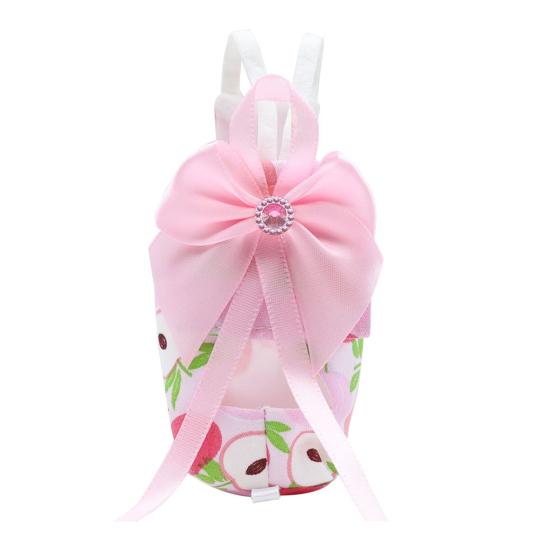 Parrot Suit with Large Bowtie Breathable Printed Colourful Bird Flight Clothes Washable Dird Diaper with Elastic Strap for Parrot Pigeon