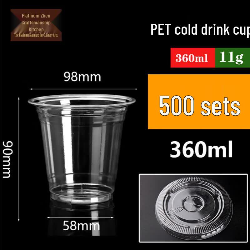 Bozhen Jiangchu Disposable Clear Plastic Cold Drink Cups with Flat Lids