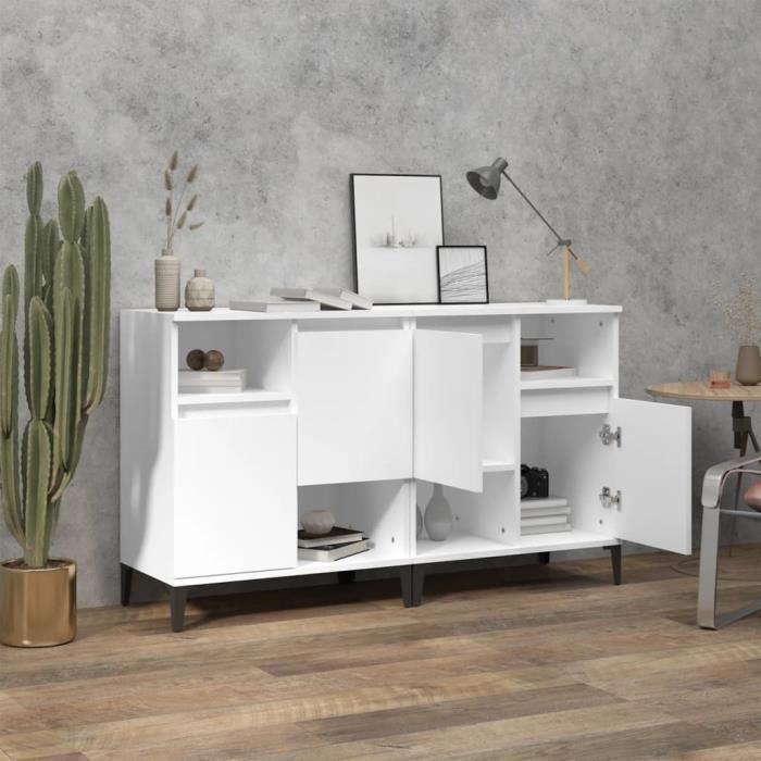 VidaXL Buffets 2 Pcs White 60x35x70 Cm Engineered Wood 3185727