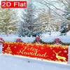 Spanish Christmas Merry Christmas Yard Banner, Outdoor Garden Fence Holiday Party Decor