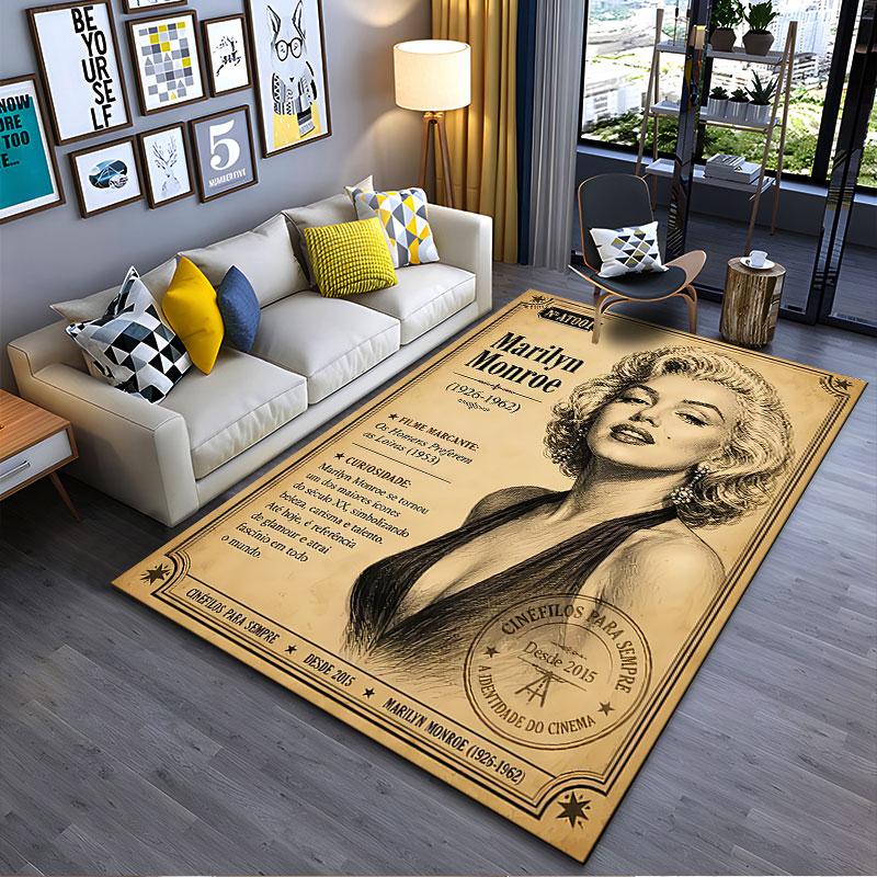 Vintage Marilyn Monroe Print suitable as a non-slip mat for the living room or bedroom sofa