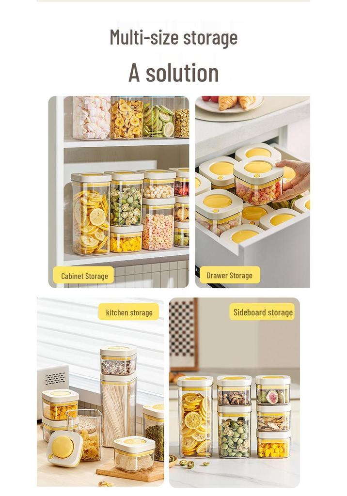 Vacuum-Sealed Food-Grade Kitchen Storage Jar for Coffee Beans & Grains