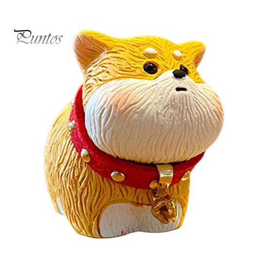 

Мини-скульптура щенка, мультяшная собака из смолы, украшение для стола, миниатюрная фигурка щенка для домашнего офиса, книжной полки, украшения гостиной жёлтый