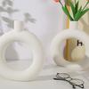 Plastic Circle Flower Vase Minimalist Modern Flower Holder Container Home Office Table Centerpiece Decorative Floral Plants Vase