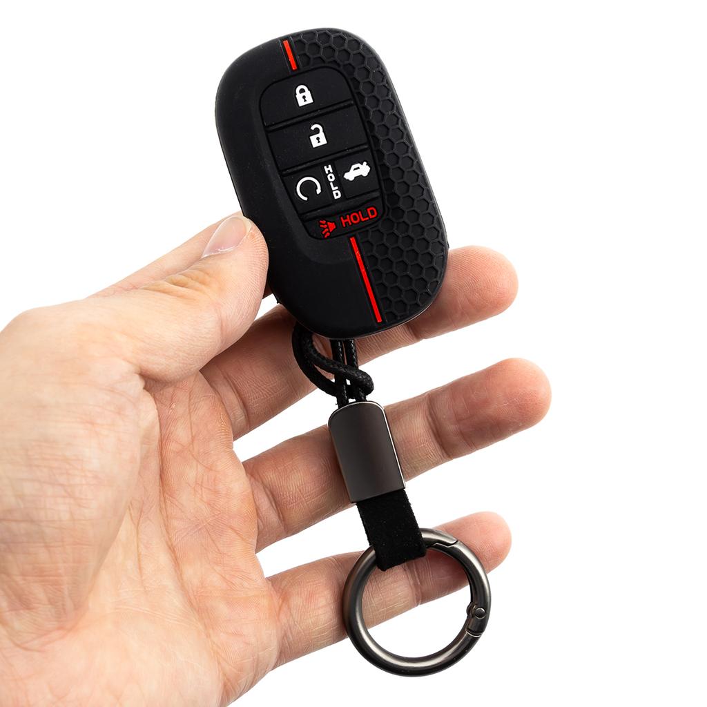 2X Silicone Car Key Fob Cover Case Holder Keychain For Honda Civic 11Th Accord Cr-V 6Th Hr-V Pilot