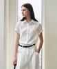 Roeil Mild Stripe Short Sleeve Shirt - Ivory