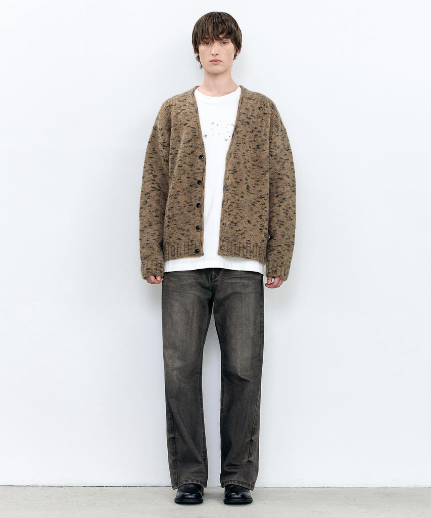 Insilence Italian Mohair Mix Cardigan Brown