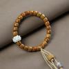 Sandalwood Lotus Bracelet: Men's & Women's Ruyi Running Ring, Wenwan & Green Sandalwood Buddhist Prayer Beads