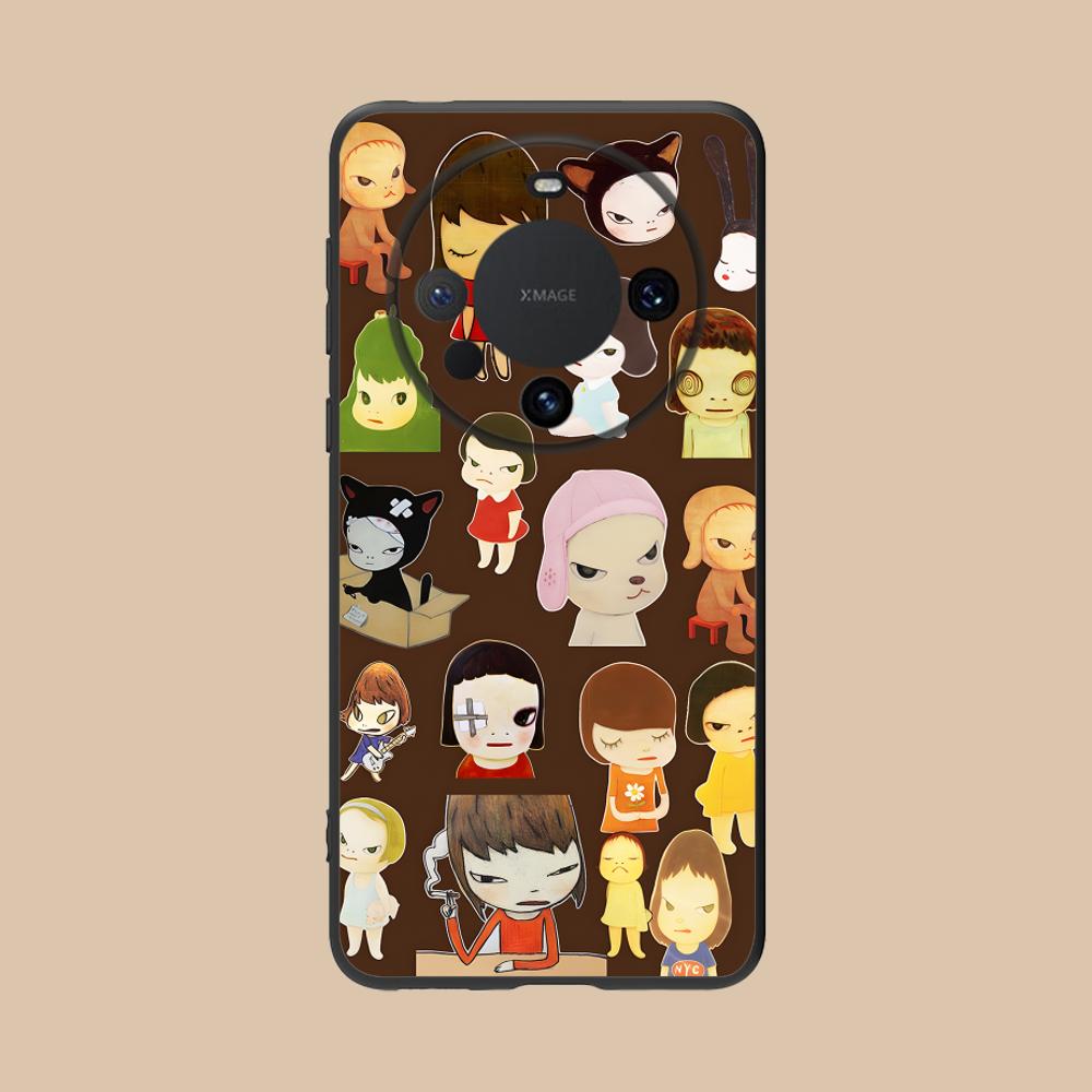 Anime Yoshitomo Nara Phone Case for Huawei Mate 60 50 40 30 20 10 Pro Plus Lite E 5G Colorful Printing Cover Cover Luxury Pretty