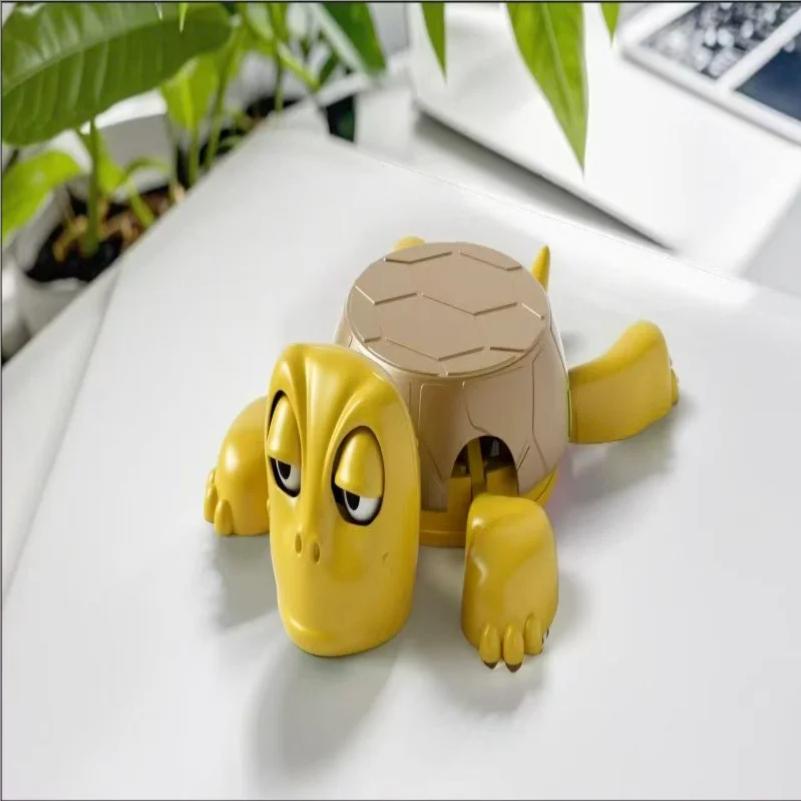 

Cute Playful Turtle Coaster Pressing Googly Eyes Limbs Open Mat Creative Decoration Quirky Panicked Turtle Ornament Stress Relieve