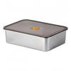 Stainless Steel Food Storage Container with Lid Large Capacity Refrigerator Organizer for Kitchen Use and Sealed