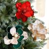1 Piece of Fabric Flower Sparkling Tree Decoration Christmas Flowers Holiday Sparkling Frosted 22/15cm