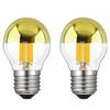 Bulbs New E27 Silver Light Ncandescent Mirror Reflection A60 Semi-plated Bulb LED Filament Bulb