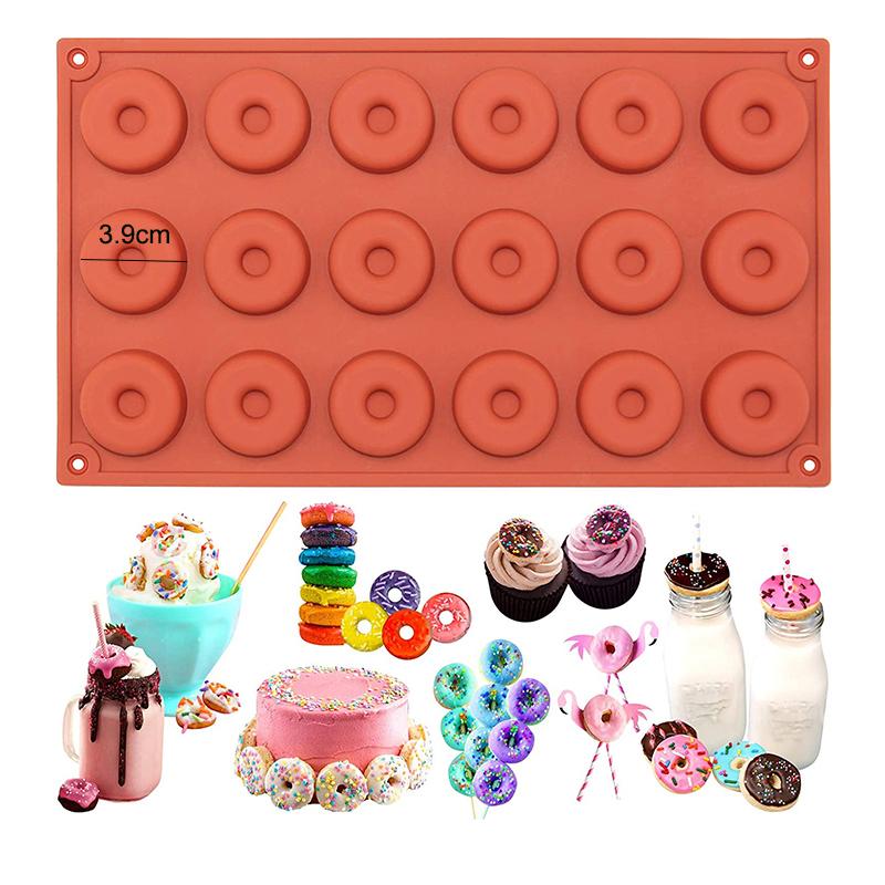 

Мини-форма для шоколада с пончиками, 3D-форма для жевательной резинки, силиконовая форма для пудинга, конфет, помадки, муле, инструменты для украшения торта, кухонные принадлежности