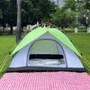 Camping Tent Oxford Cloth Automatic Pop Up Waterproof Double Layer Family Tent for Hiking Traveling Backpacking Green