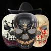 Adjustable Moving Mouth Skull Mask Bloody Effect Scary Skull Headgear  Masquerade Party