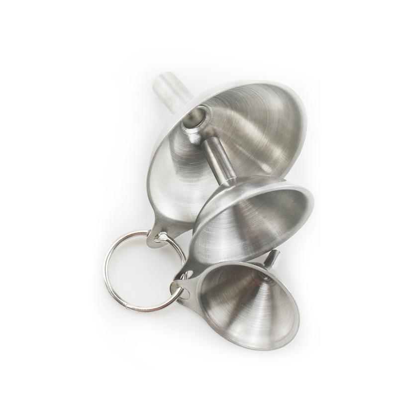 Professionelles Edelstahl-Trichter-Set mit Feinsieb-Sieb Reinigungsbürste für Küche Abfüllen Öl Filtern Kochen