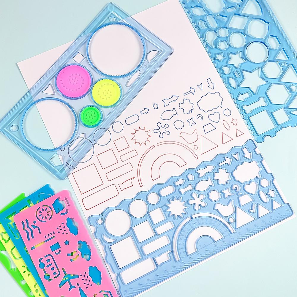 7-in-1 Spirograph Stencil Drawing Ruler Set For Children