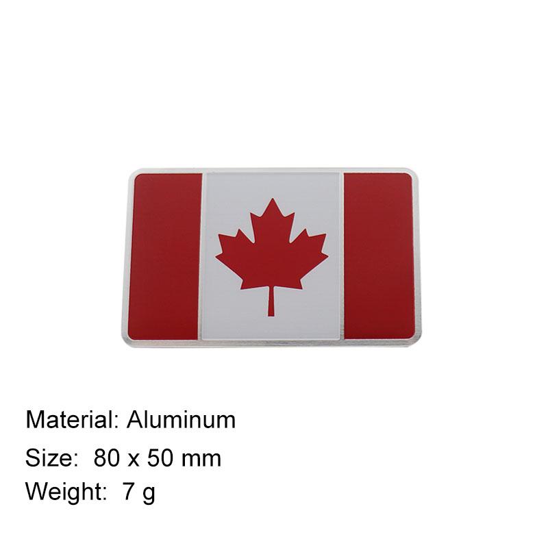 3D Premium Kanada Nationalflagge für Laptop Wand Auto Motorhaube Kotflügel Kofferraum Heck Aufkleber Emblem Abzeichen Aufkleber