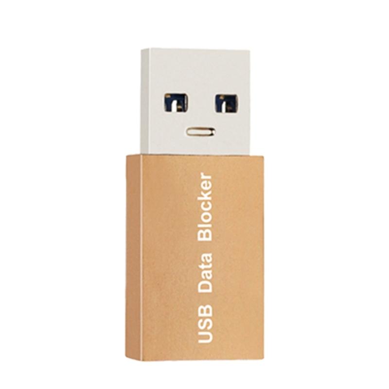 

USB Блокувальник Даних USB Адаптер Живлення із Захистом Даних Вихід 12В/3А USB Захисник для Пристроїв з Високим Споживанням Енергії золотий
