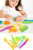 YFFSFDC Clay Tool 25-Piece Set DIY Handcrafting Cookie Cutter Modeling Extruder Random Colors