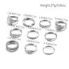 Finger Rings for Women Personality Band Stack Ring Geometric Stripe Chunky Ring for Women Ladies