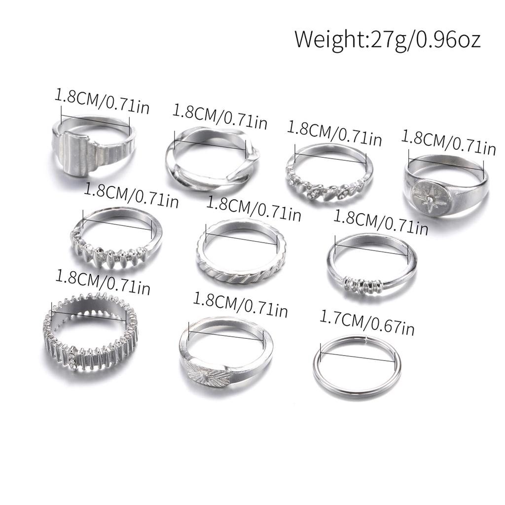 Finger Rings for Women Personality Band Stack Ring Geometric Stripe Chunky Ring for Women Ladies