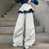 Pantaloni Cargo Autunnali per Bambini Ragazze Pre-adolescenti Streetwear Pantaloni Lunghi Pantaloni della Tuta per Adolescenti Decorazione Finta Gonna Pantaloni da Ginnastica per Bambini