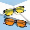 New Fashion Square Frame Wood-Grain Legs Anti-Blue Light Glasses Gaming Phone and Computer Eye Protection Eyewear Unisex