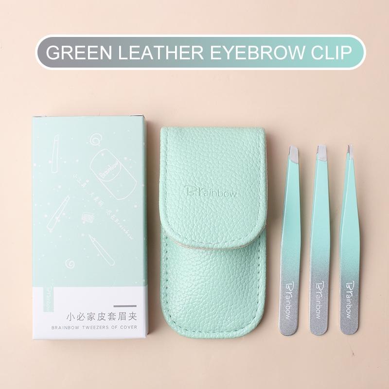 

Пинцет для бровей из нержавеющей стали, набор из 3 предметов, 10 см, пинцет с наклонным кончиком и плоским кончиком для удаления волос