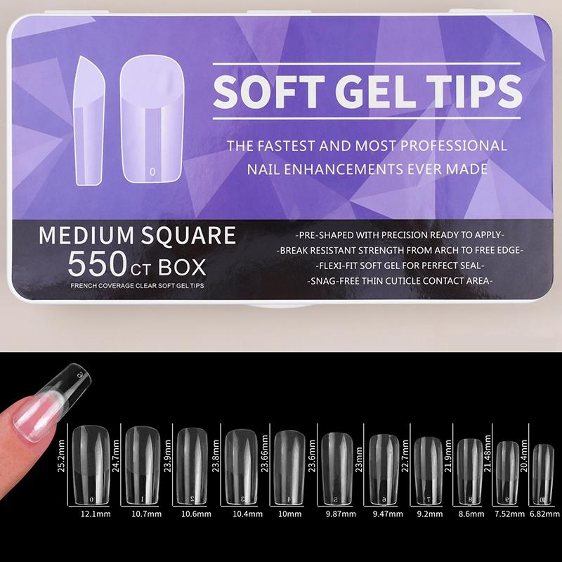 Końcówki do paznokci Ultra-cienkie Matowe Sztuczne paznokcie Miękkie Żelowe Końcówki Średnie Krótkie Migdał Trumna Pełne Pokrycie Matowe Narzędzia do przedłużania Paznokci DIY