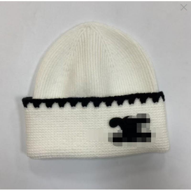 Small Fragrance Style Knit Beanie Dual Color Winter Warm Fashion Versatile Women Men