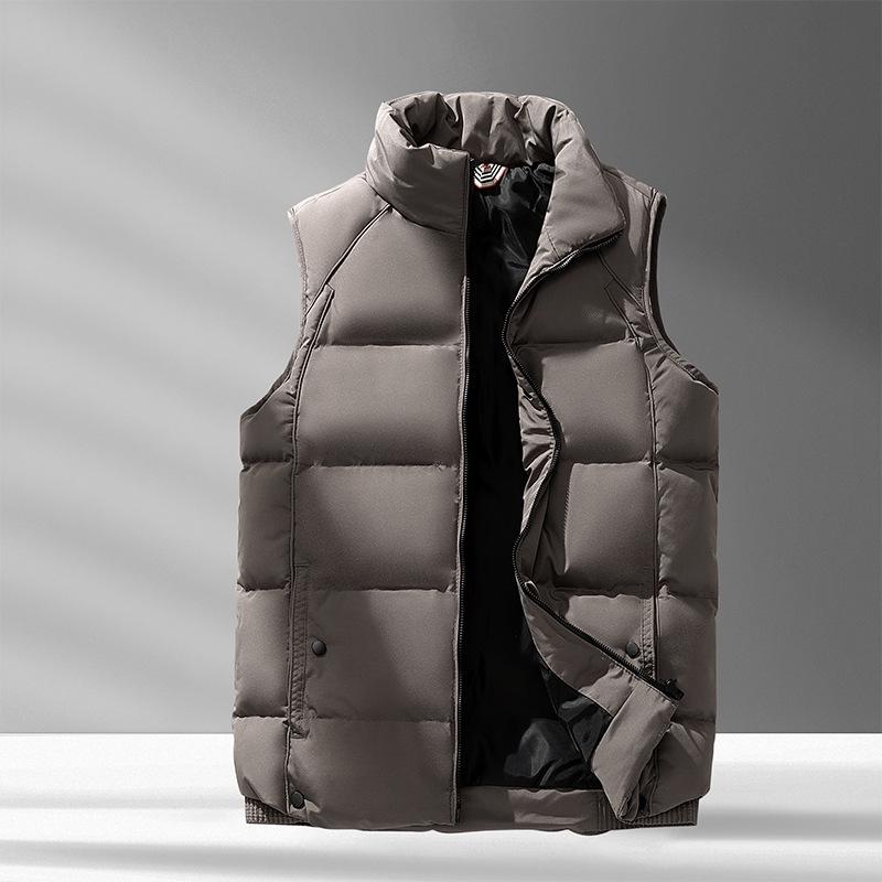 

Men s Stand Collar Casual Winter Vest - Warm, Stylish, and Versatile Sleeveless Jacket 3XL хакі