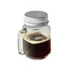 Mini Mason Glass Cup with Square Handle - Coffee Dispenser, Sealed Jar, Transparent Dessert Bowl