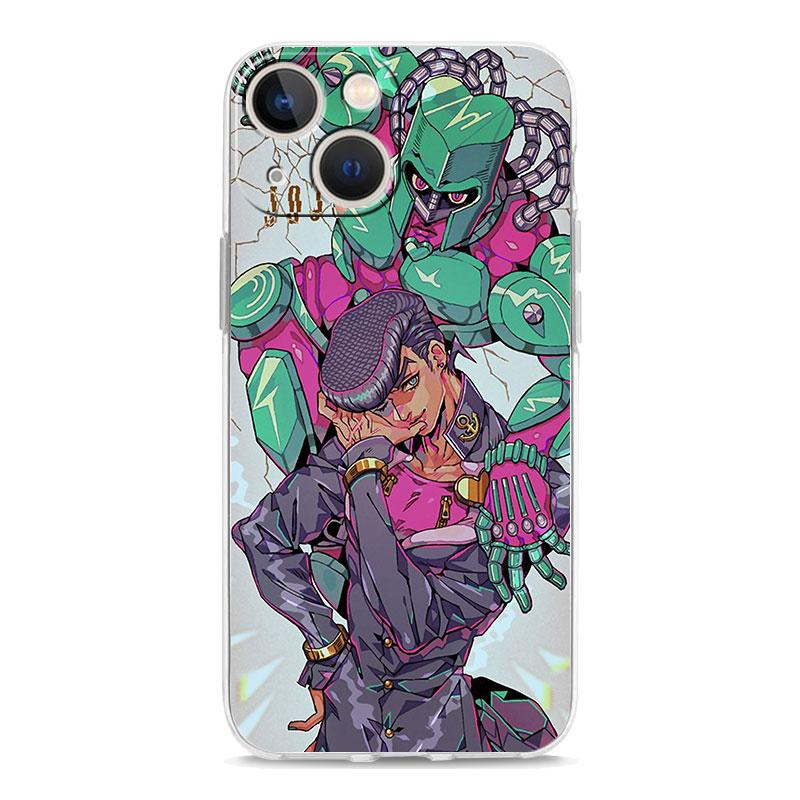 

Прозрачный мягкий чехол для телефона JoJo Bizarre Adventure для iPhone 14 13 12 11 Pro Max XS X XR SE 7 8 Plus, противоударный прозрачный чехол из ТПУ iPhone 12 Pro