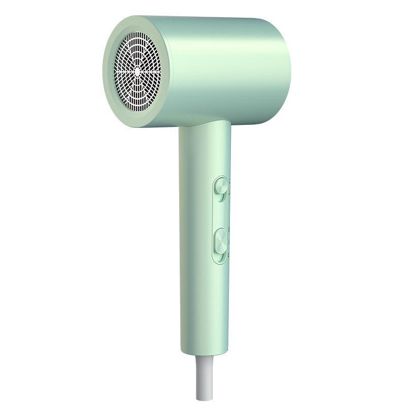

Высокоскоростной фен с отрицательными ионами синего света — без повреждений, высокая мощность для использования дома или в гостинице air nozzle мятный зеленый