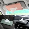 Car Tissue Box PU Leather Car Sun Visor Hanging Tissue Box Holder Auto Interior Storage Organizer Napkin Holder Accessories New