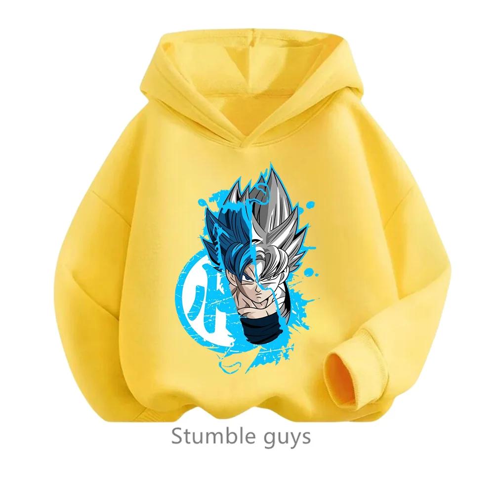 Kids Clothes Boys Dragon Ball Z Hoodie Spring and Autumn Clothes Children's Sweatshirt Cartoon Long Sleeve Hooded Sweatshirt