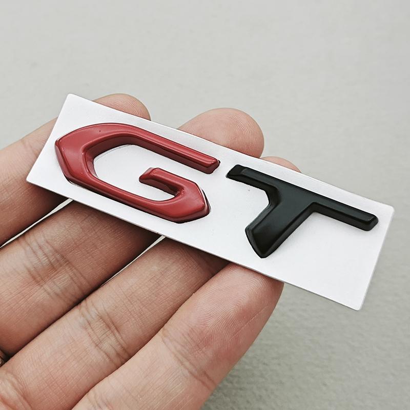 3D Metal Chrome Logo GT Emblem Car Trunk Badge For Peugeot 206 207 301 307 308 408 508 2008 3008 4008 5008 GT Sticker Accessorie