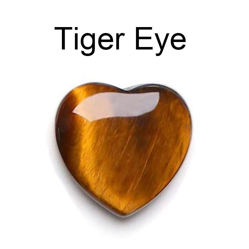 Heart-Shaped Natural Crystal Gemstone Pendant (20mm)