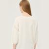 Benetong Embroidered Crochet Short Sleeve Knit_Bakp52531Wh