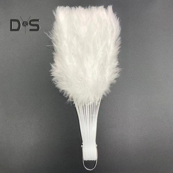 Vintage Feather Folding Fan Wedding Party Bride Hand Held Fan Portable Summer Fan Decoration Dance Performance Props Party Accessories
