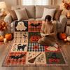 Vintage Halloween Patchwork Blanket Warm Sofa Blankets Pumpkin Ghost Blanket  All-Season