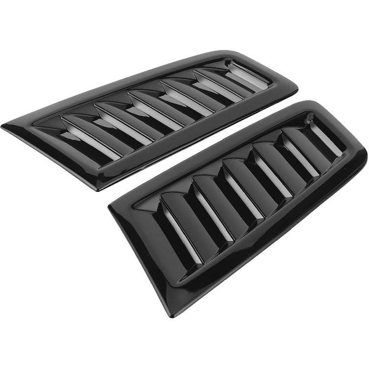 2Pcs Bonnet Vents, Universal Hood Vents for Cars, Bonnet Air Vents Engine Hood Car Exterior Parts for RS MK2 (Glossy Black)