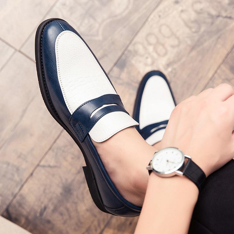 Fashion Fashion Men Loafers Slip On Classic British Style Casual Dress Shoes Classic Social Leather Shoes Elegant Original Boat Shoes