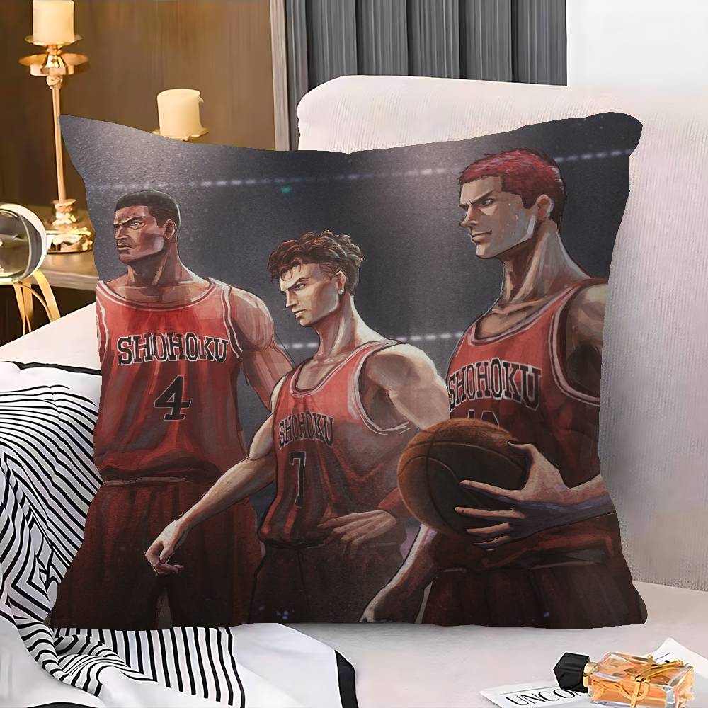 Japanese Cartoon S-Slam D-Dunk Office Cushion Pillowcase Car Cushion Cover45X45CM Lumbar Pillowcase Sofa Pillowcover